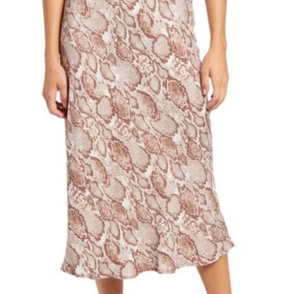 Love, fire snake skin midi skirt, size M